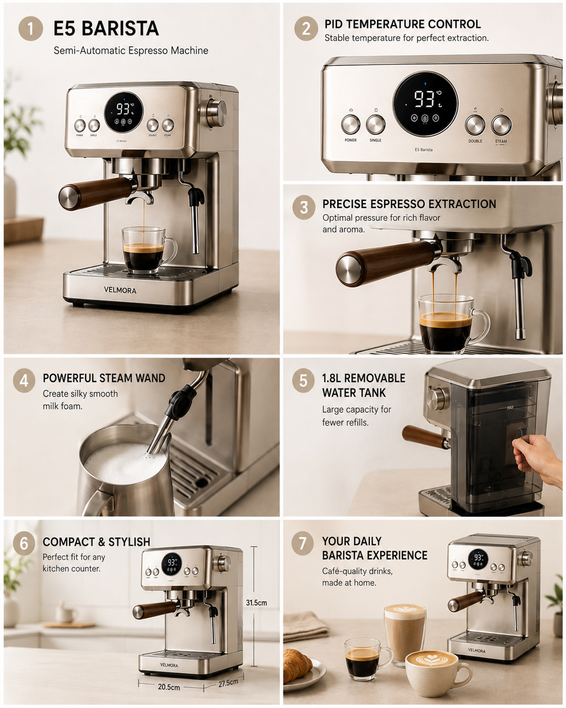 VELMORA E5 Barista