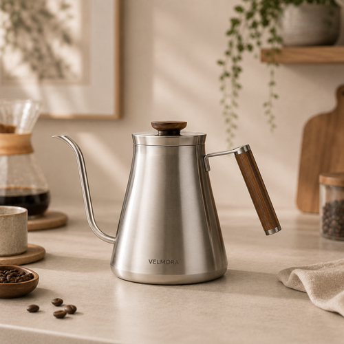 VELMORA Artisan Gooseneck Pour‑Over Kettle